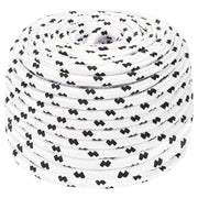 Pleteni brodski konop bijeli 8 mm x 25 m poliesterski