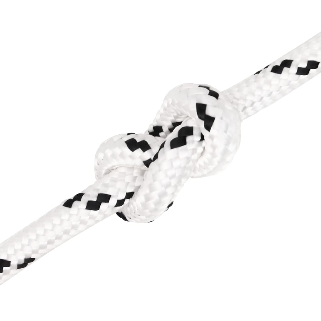 Pleteni brodski konop bijeli 12 mm x 100 m poliesterski