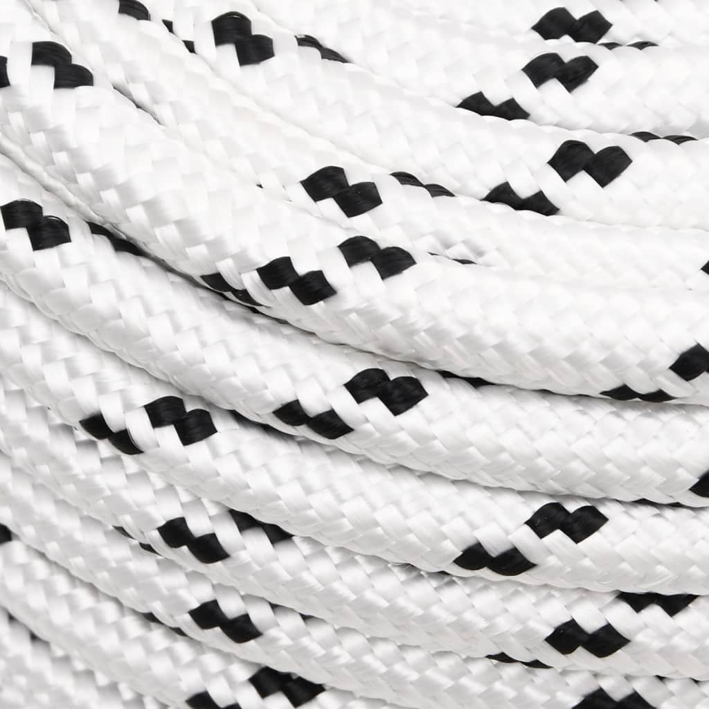 Pleteni brodski konop bijeli 14 mm x 25 m poliesterski