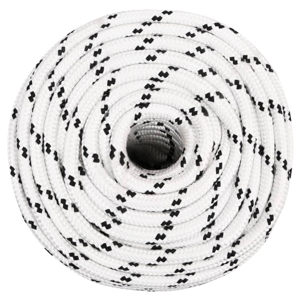 Pleteni brodski konop bijeli 14 mm x 100 m poliesterski