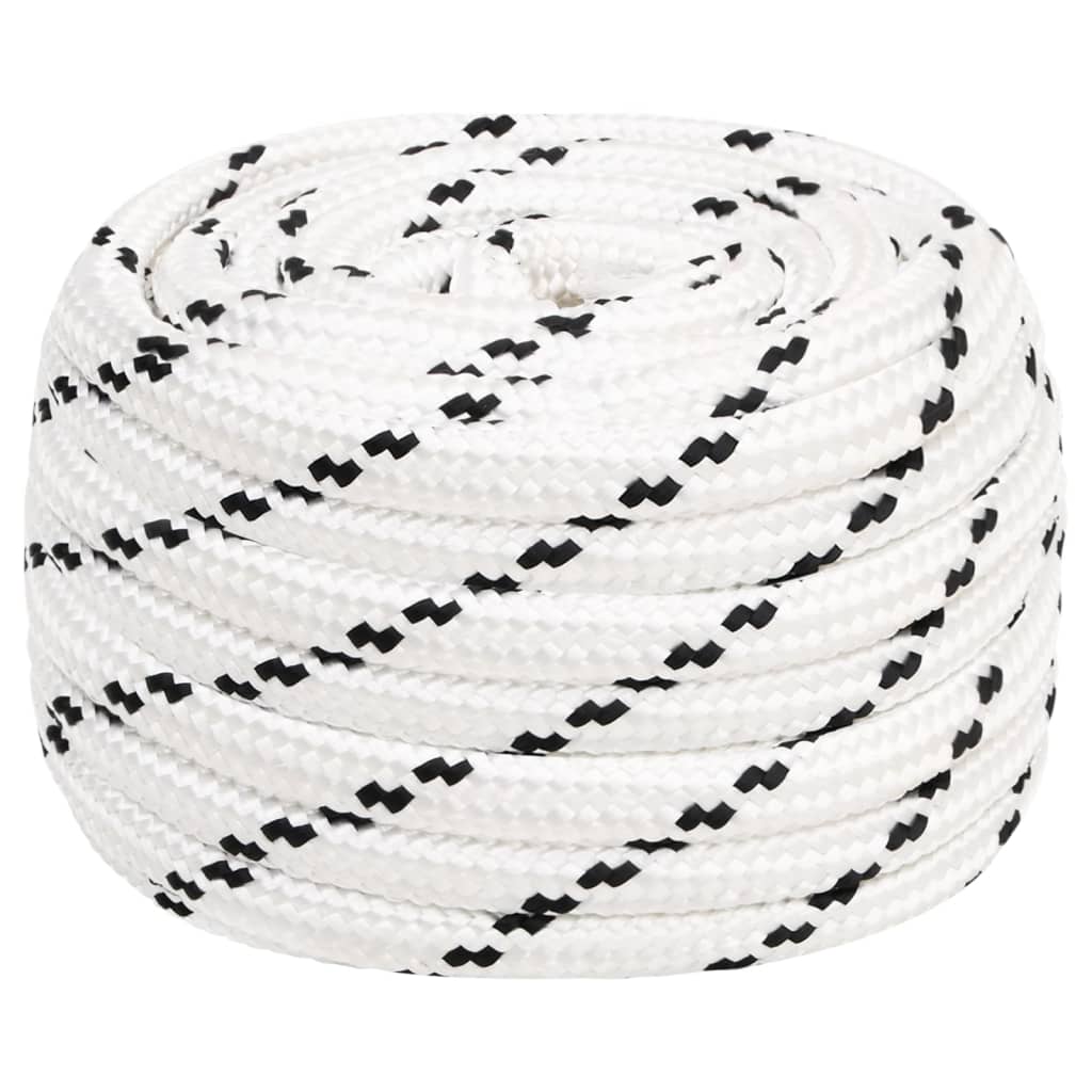 Pleteni brodski konop bijeli 20 mm x 50 m poliesterski