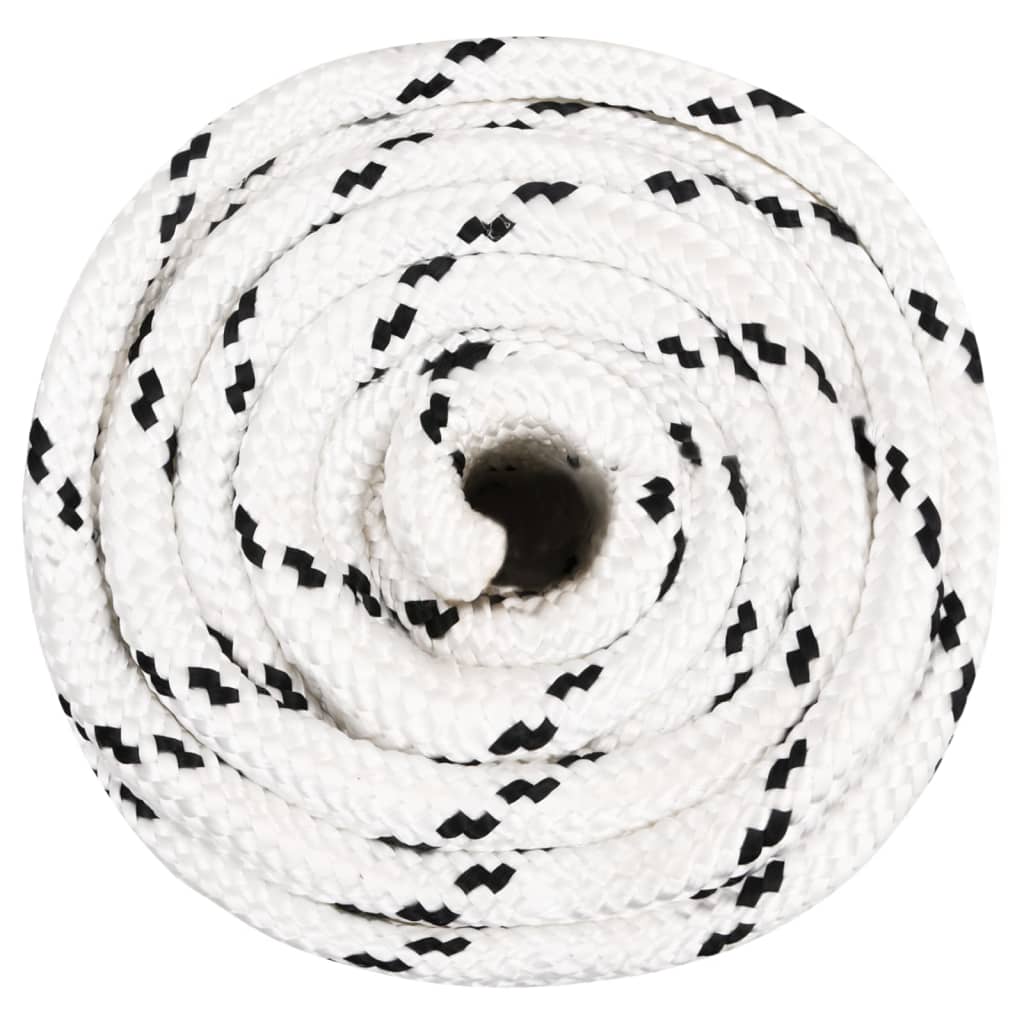 Pleteni brodski konop bijeli 20 mm x 50 m poliesterski