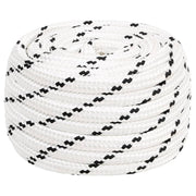 Pleteni brodski konop bijeli 20 mm x 100 m poliesterski
