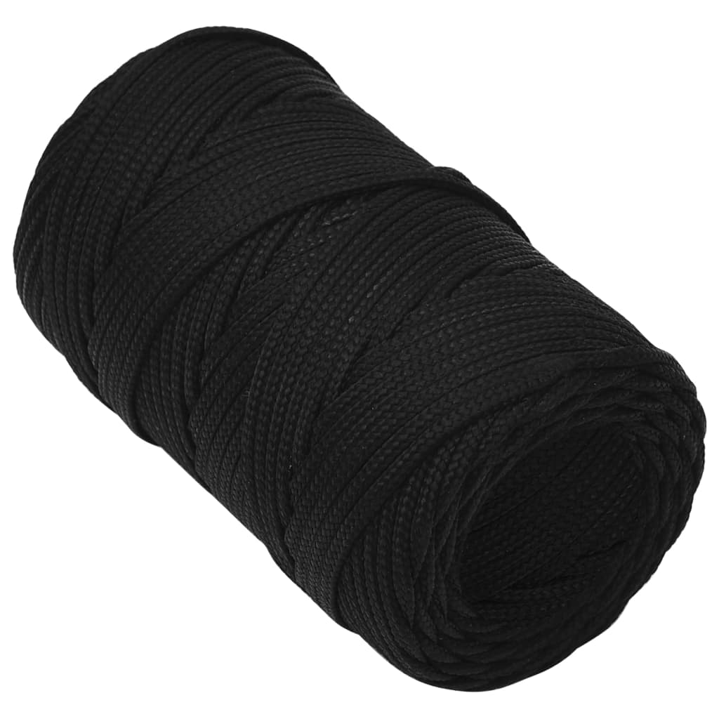 Radno uže crno 2 mm 50 m poliestersko
