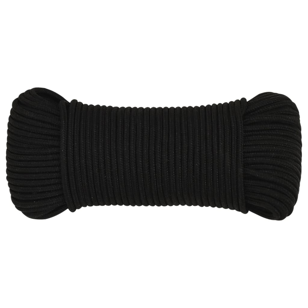 Radno uže crno 3 mm 50 m poliestersko