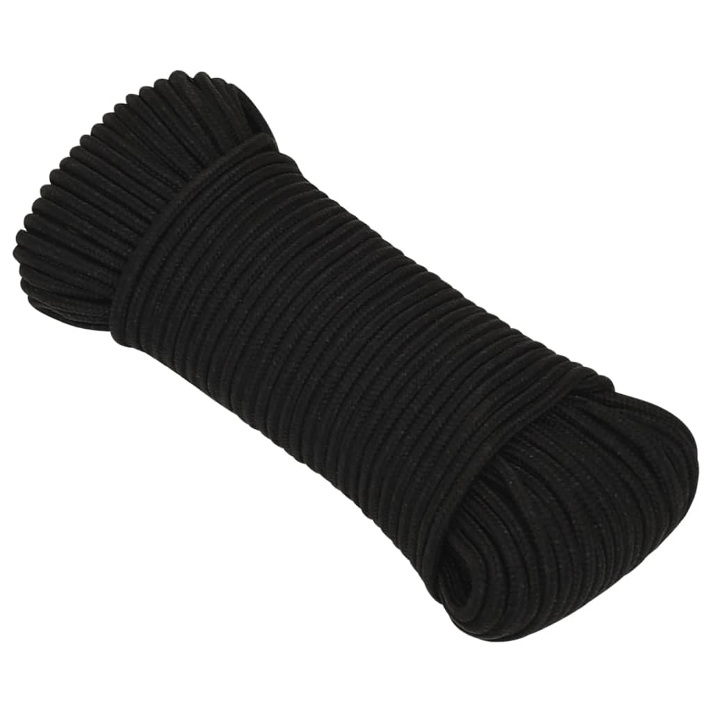 Radno uže crno 4 mm 500 m poliestersko