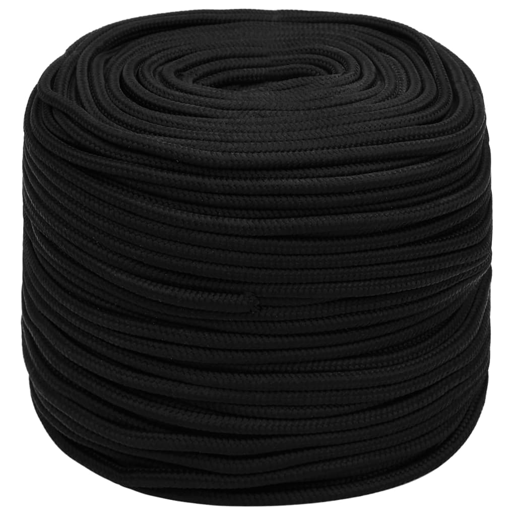 Radno uže crno 6 mm 250 m poliestersko