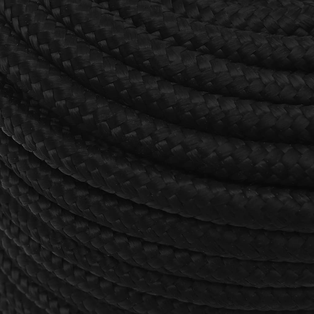 Radno uže crno 12 mm 25 m poliestersko