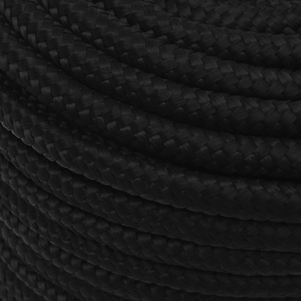 Radno uže crno 14 mm 25 m poliestersko
