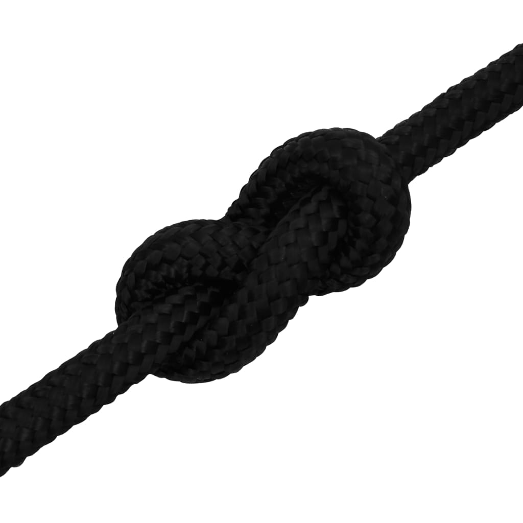 Radno uže crno 18 mm 25 m poliestersko