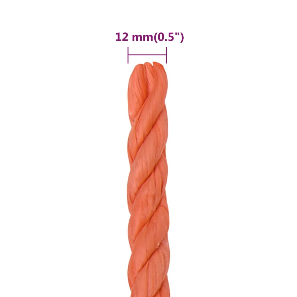 Radno uže narančasti 12 mm 50 m od polipropilena