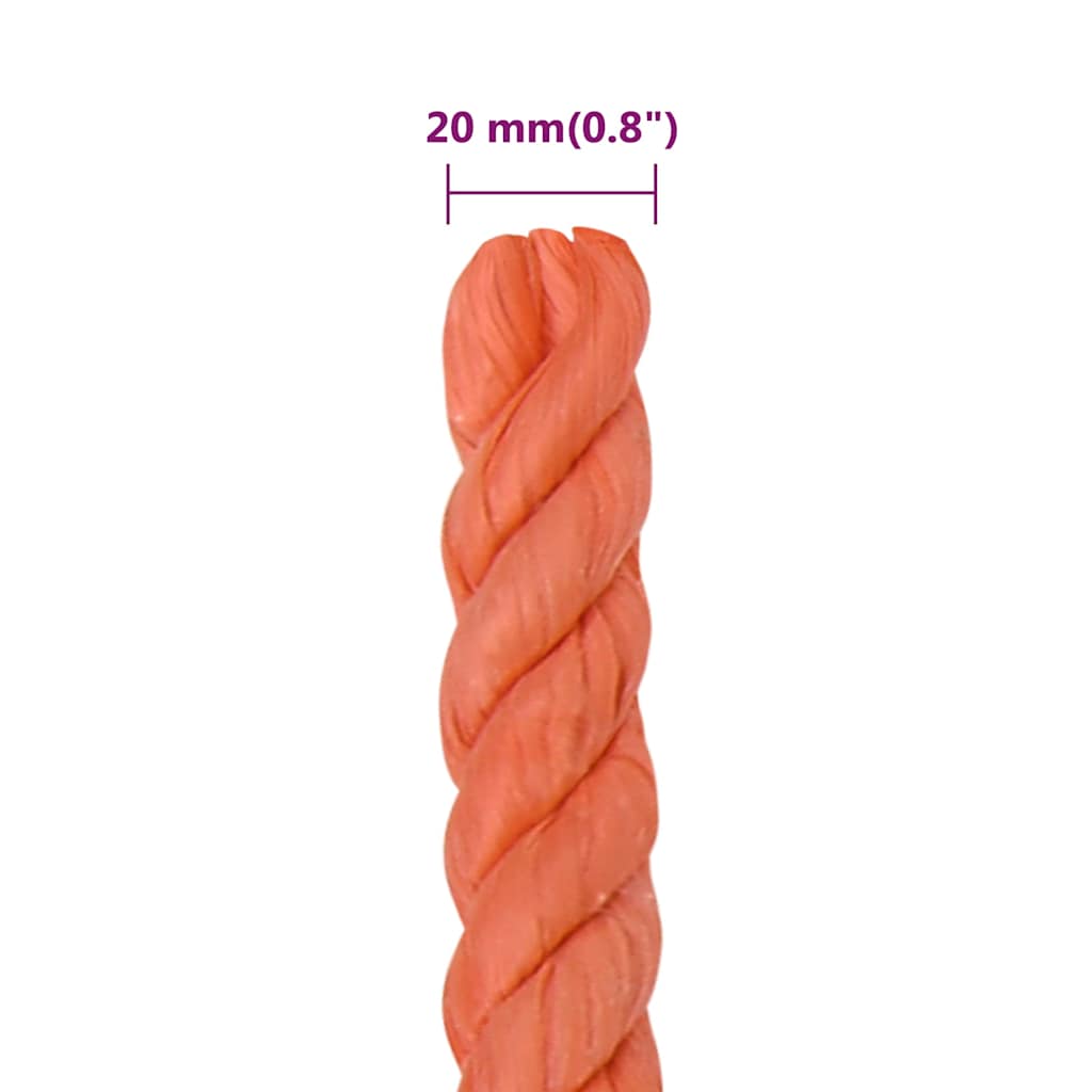 Radno uže narančasti 20 mm 25 m od polipropilena