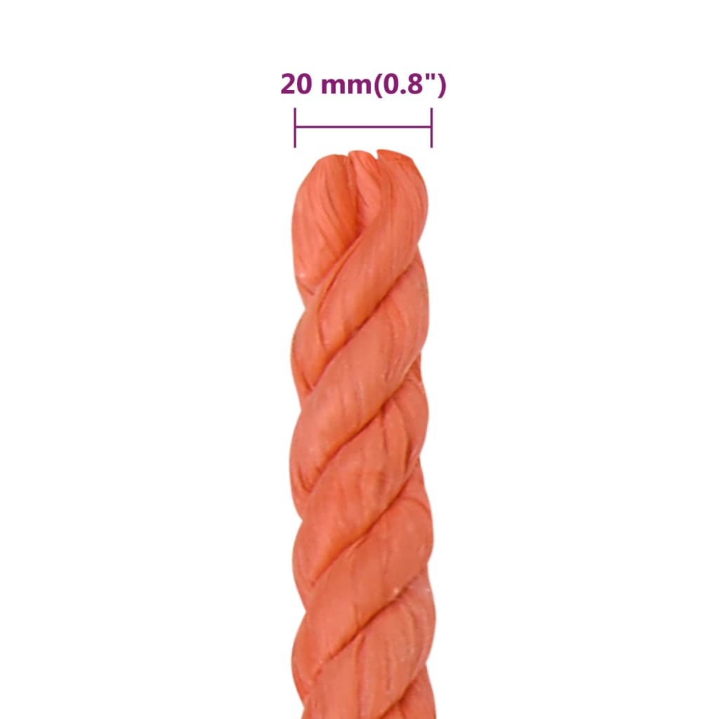Radno uže narančasti 20 mm 100 m od polipropilena