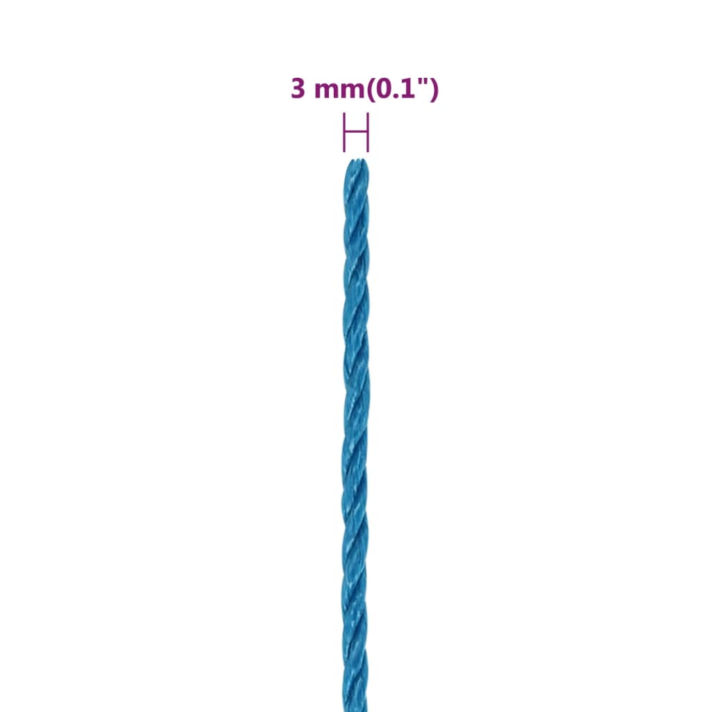 Radno uže plavo 3 mm 50 m od polipropilena