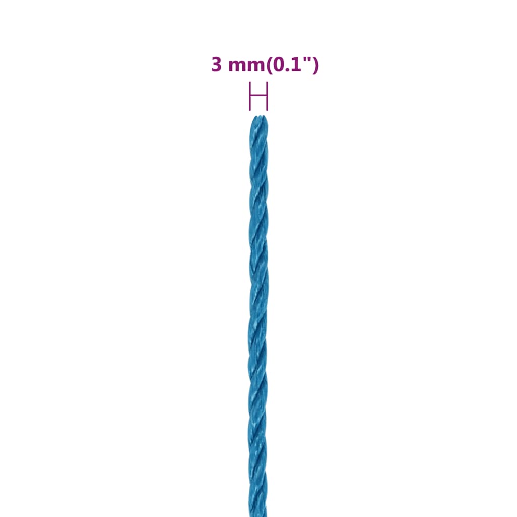 Radno uže plavi 3 mm 100 m od polipropilena
