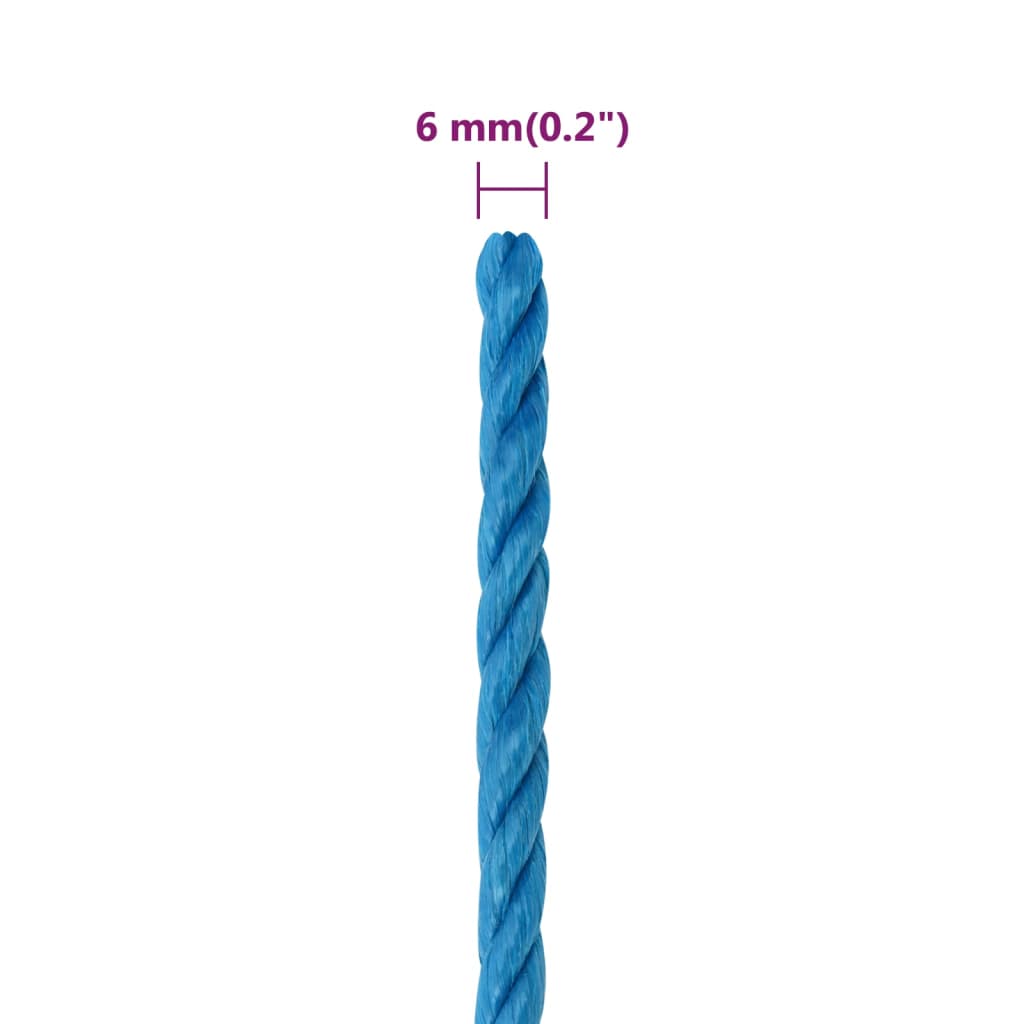 Radno uže plavo 6 mm 100 m od polipropilena