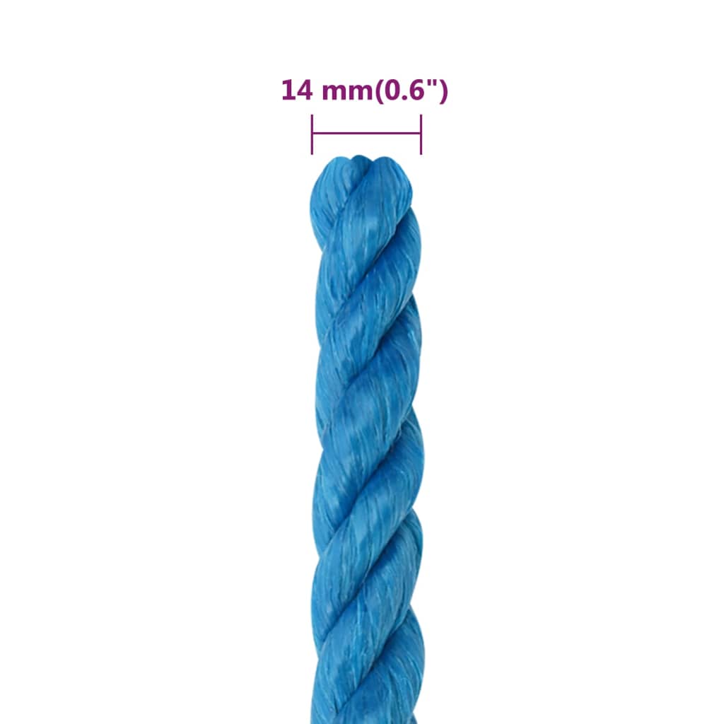 Radno uže plavi 14 mm 25 m od polipropilena
