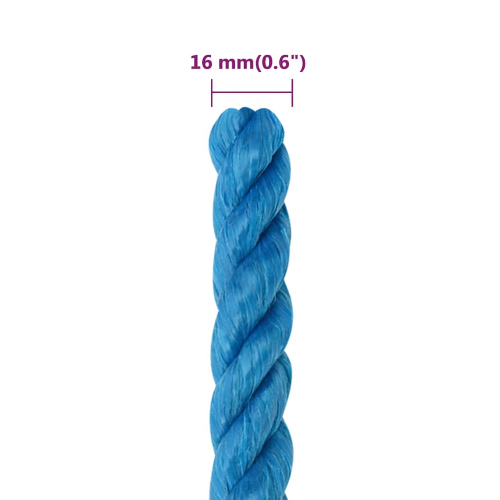 Radno uže plavi 16 mm 25 m od polipropilena