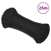 Radno uže crni 3 mm 25 m od polipropilena
