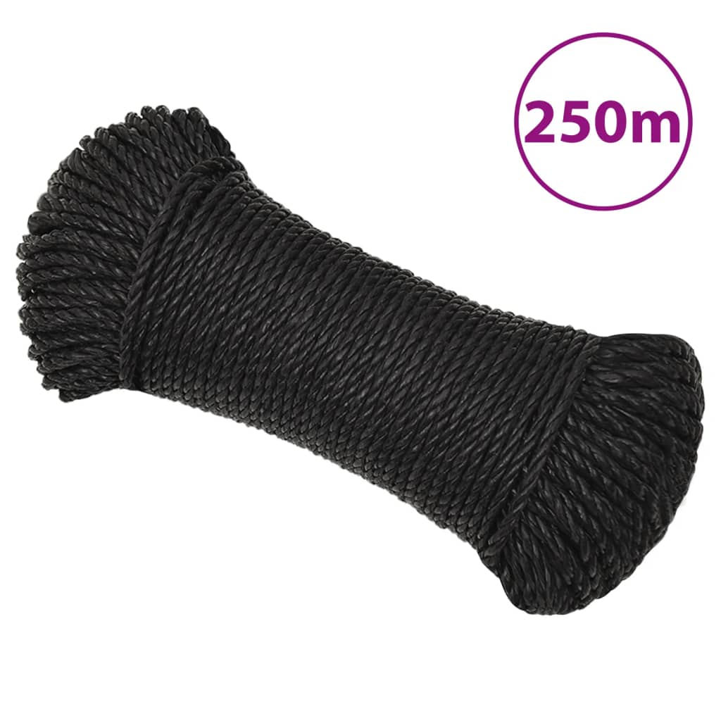 Radno uže crni 3 mm 250 m od polipropilena