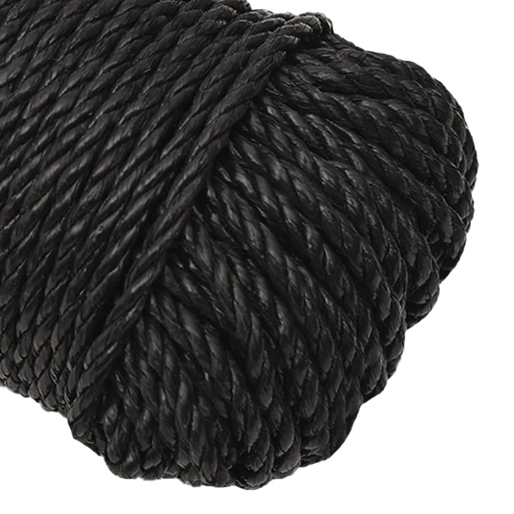 Radno uže crno 6 mm 100 m od polipropilena