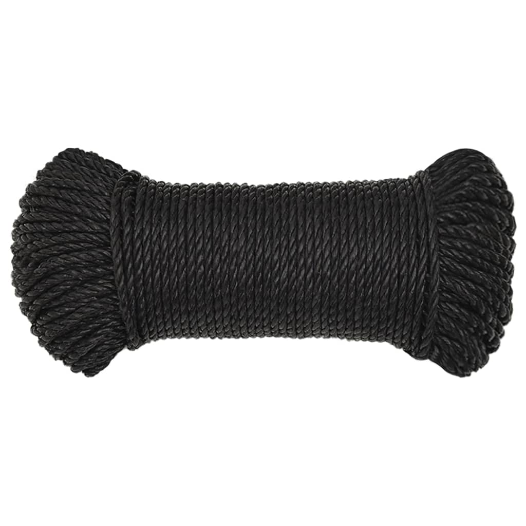 Radno uže crni 6 mm 250 m od polipropilena