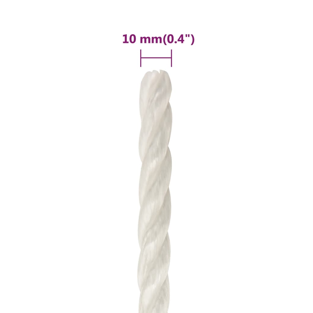 Radno uže bijeli 10 mm 25 m od polipropilena
