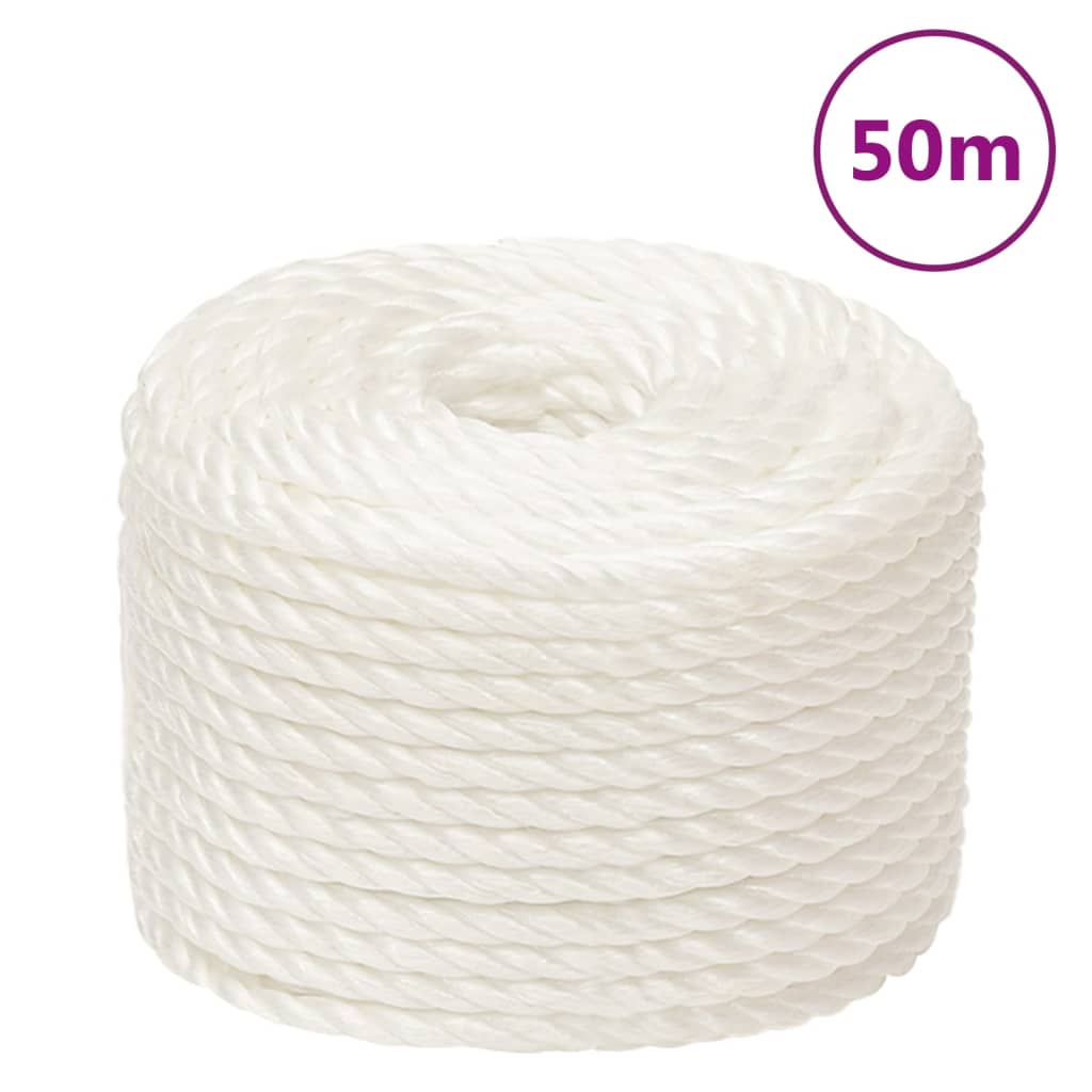 Radno uže bijeli 10 mm 50 m od polipropilena