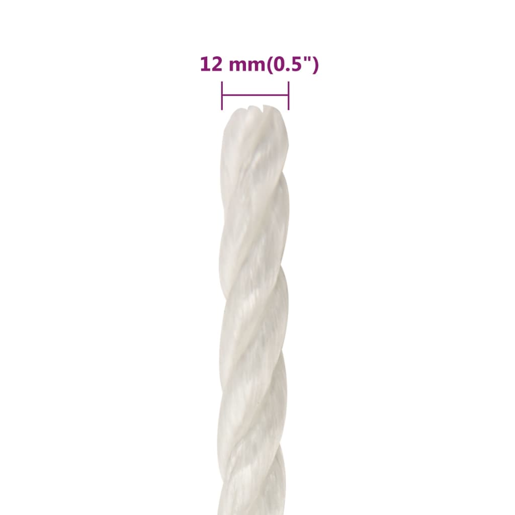 Radno uže bijeli 12 mm 25 m od polipropilena
