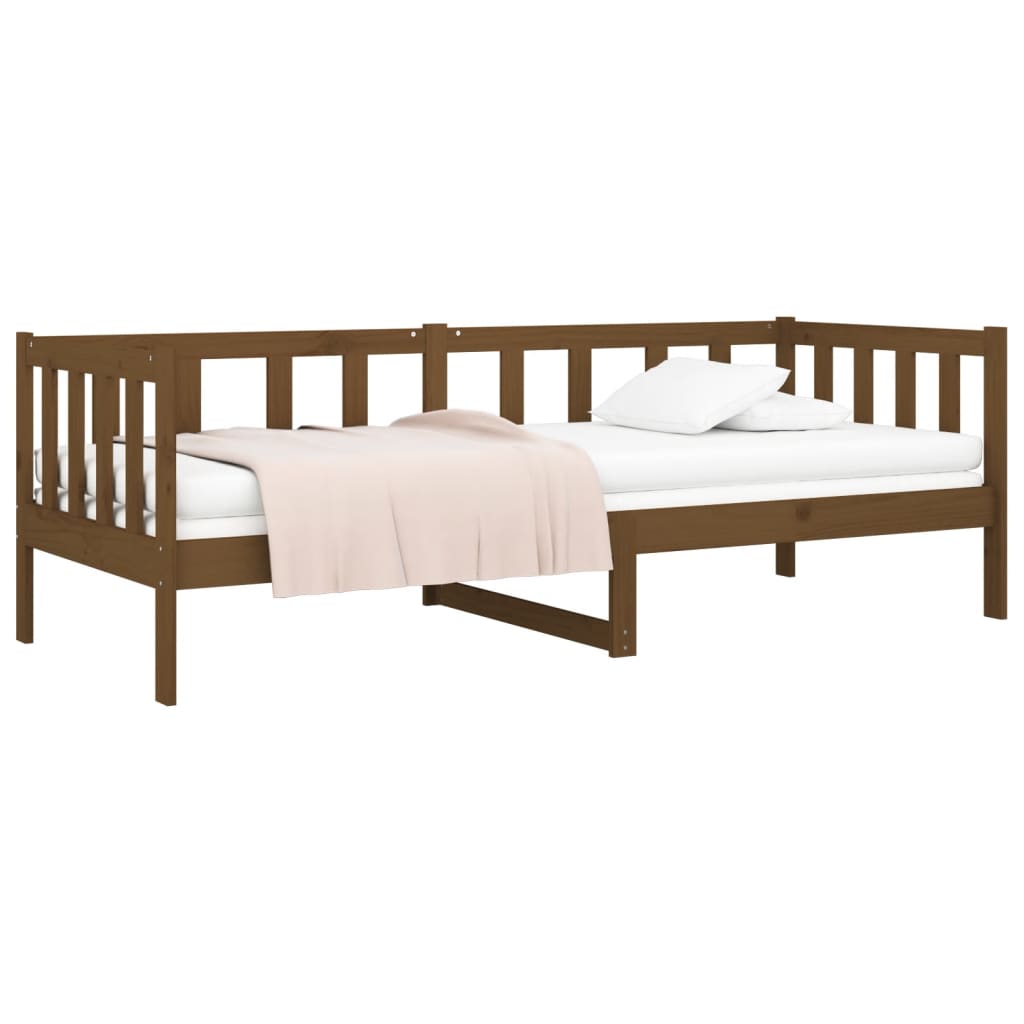 Dnevni ležaj smeđa boja meda 80 x 200 cm od masivne borovine