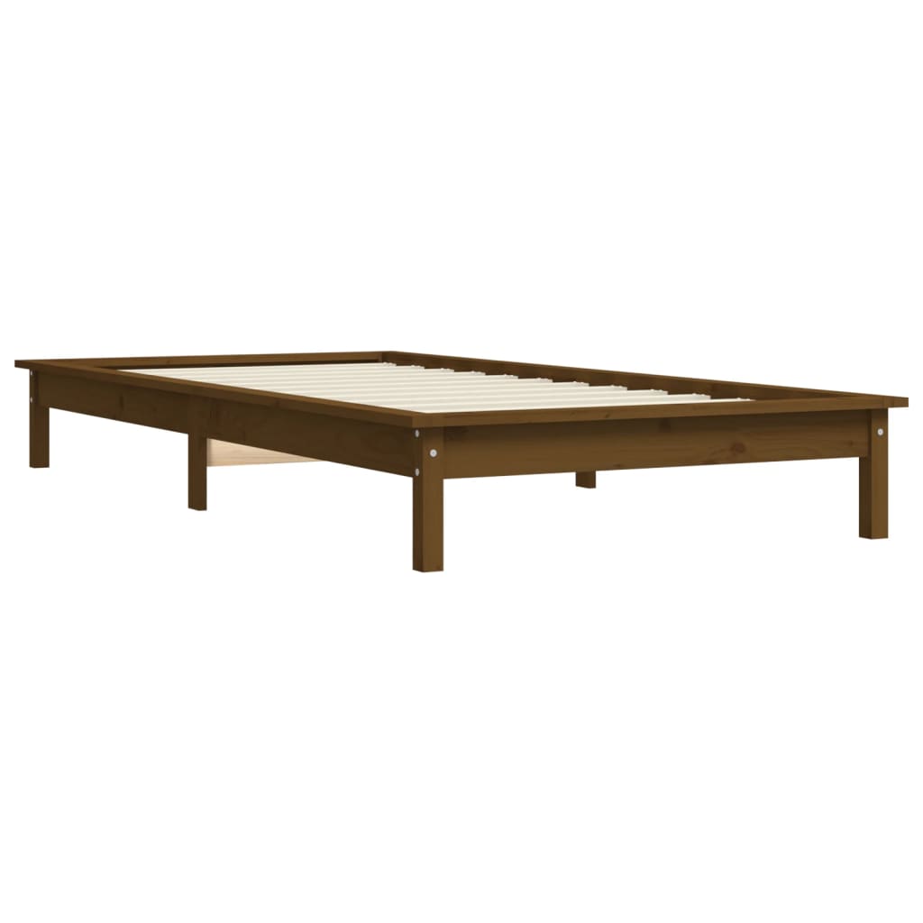 Okvir za krevet boja meda 90 x 200 cm od masivne borovine