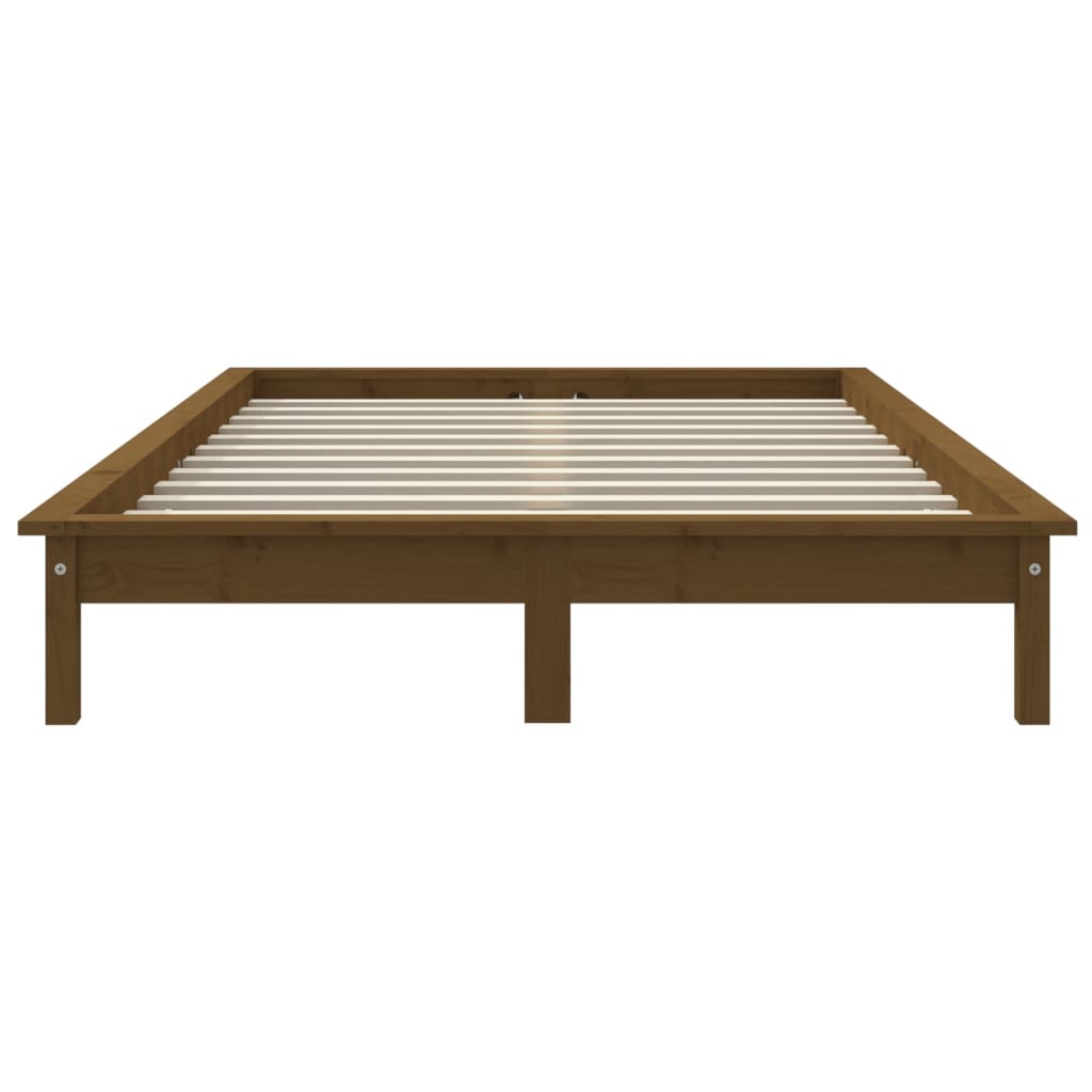 Okvir za krevet smeđa boja meda 160x200 cm od masivne borovine