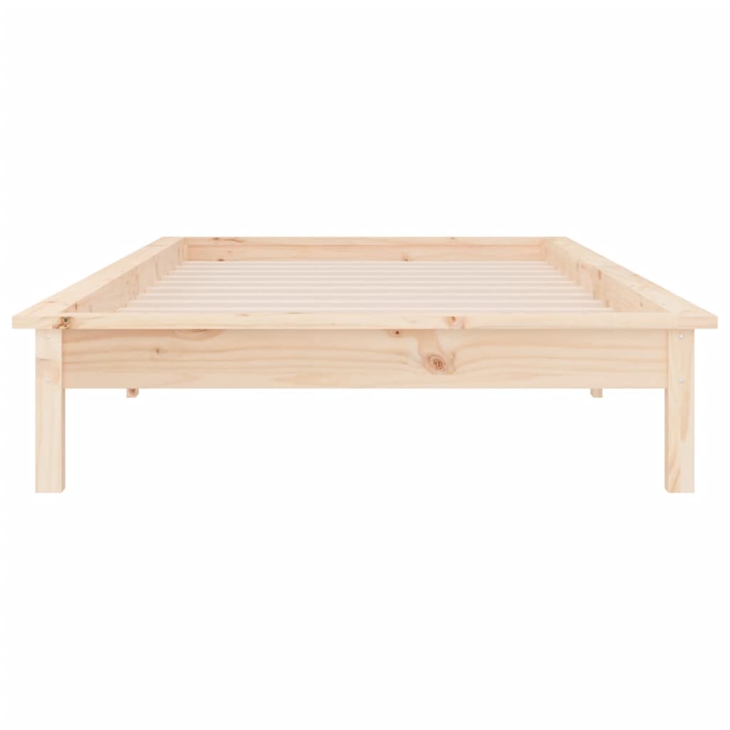 LED okvir za krevet 90 x 200 cm od masivnog drva