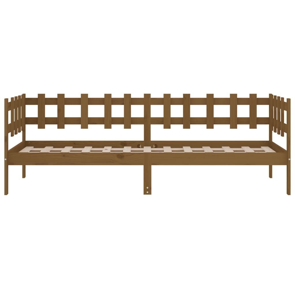 Dnevni ležaj smeđa boja meda 80 x 200 cm od masivne borovine