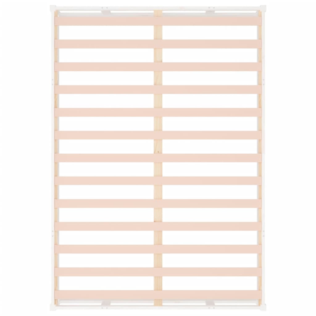 Okvir za krevet od masivnog drva bijeli 150 x 200 cm veliki