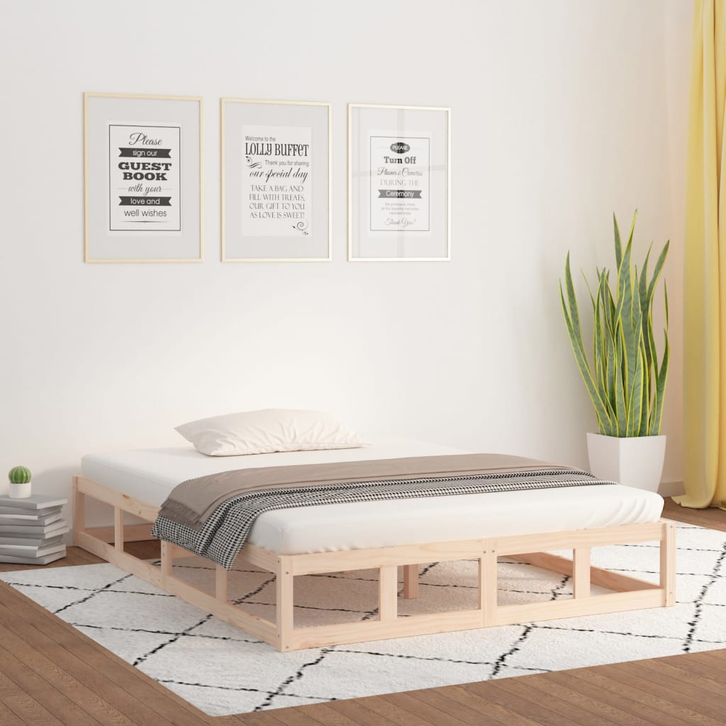 Okvir za krevet 200 x 200 cm od masivne borovine