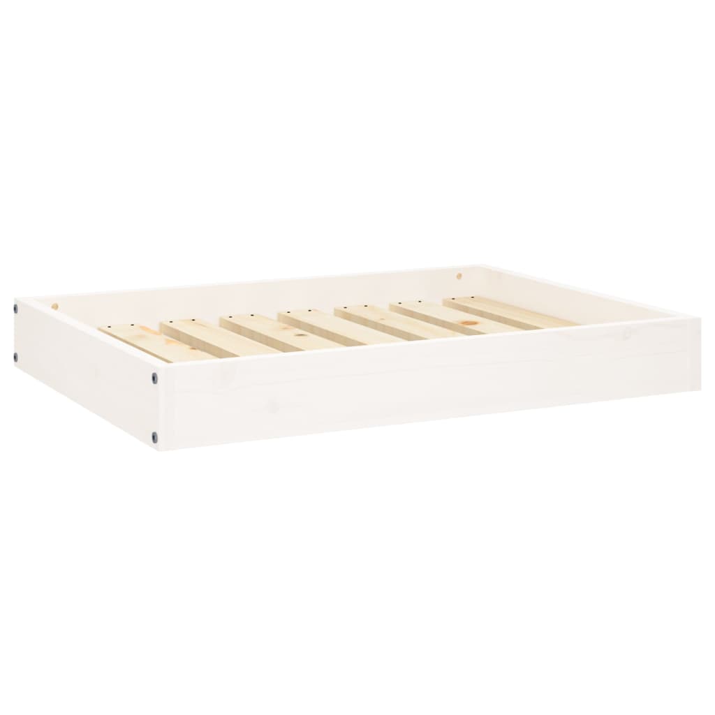 Krevet za pse bijeli 71,5x54x9 cm od masivne borovine
