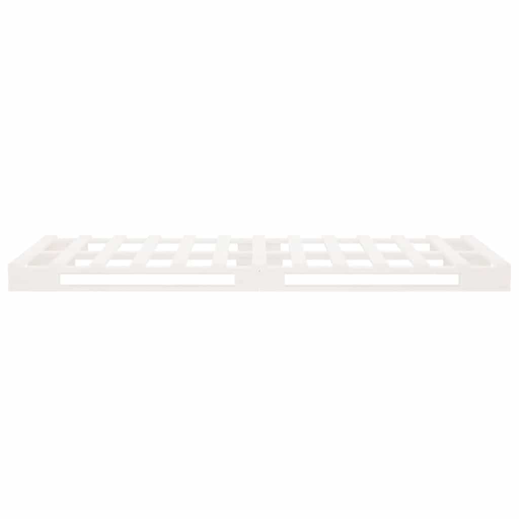 Krevet od paleta bijeli 100 x 200 cm od masivne borovine