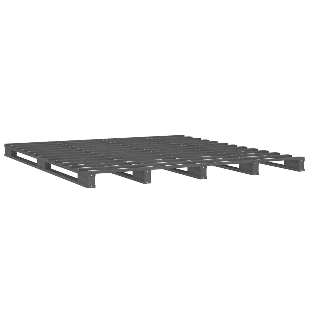 Krevet od paleta sivi 120 x 200 cm od masivne borovine