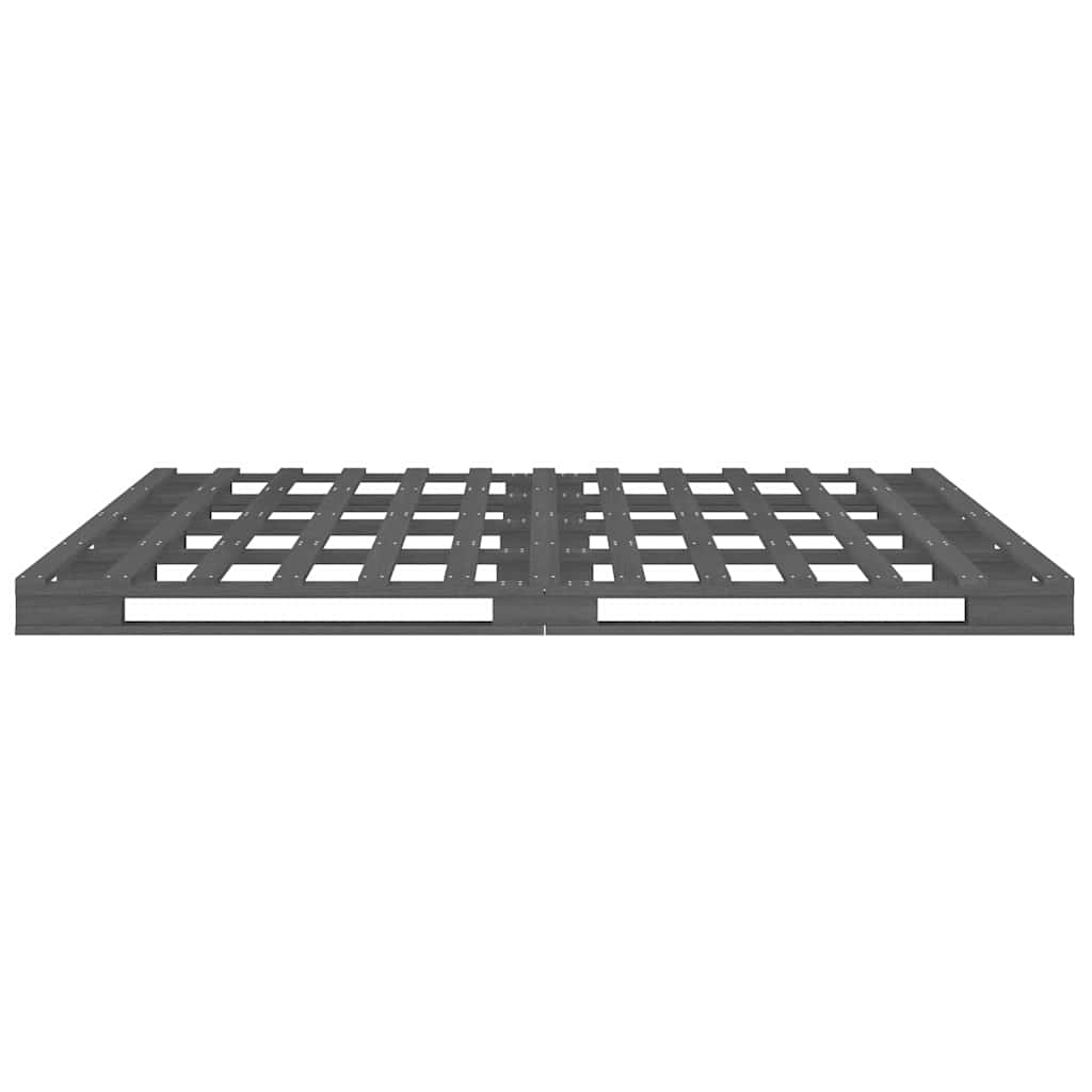 Krevet od paleta sivi 150x200 cm od masivne borovine bračni