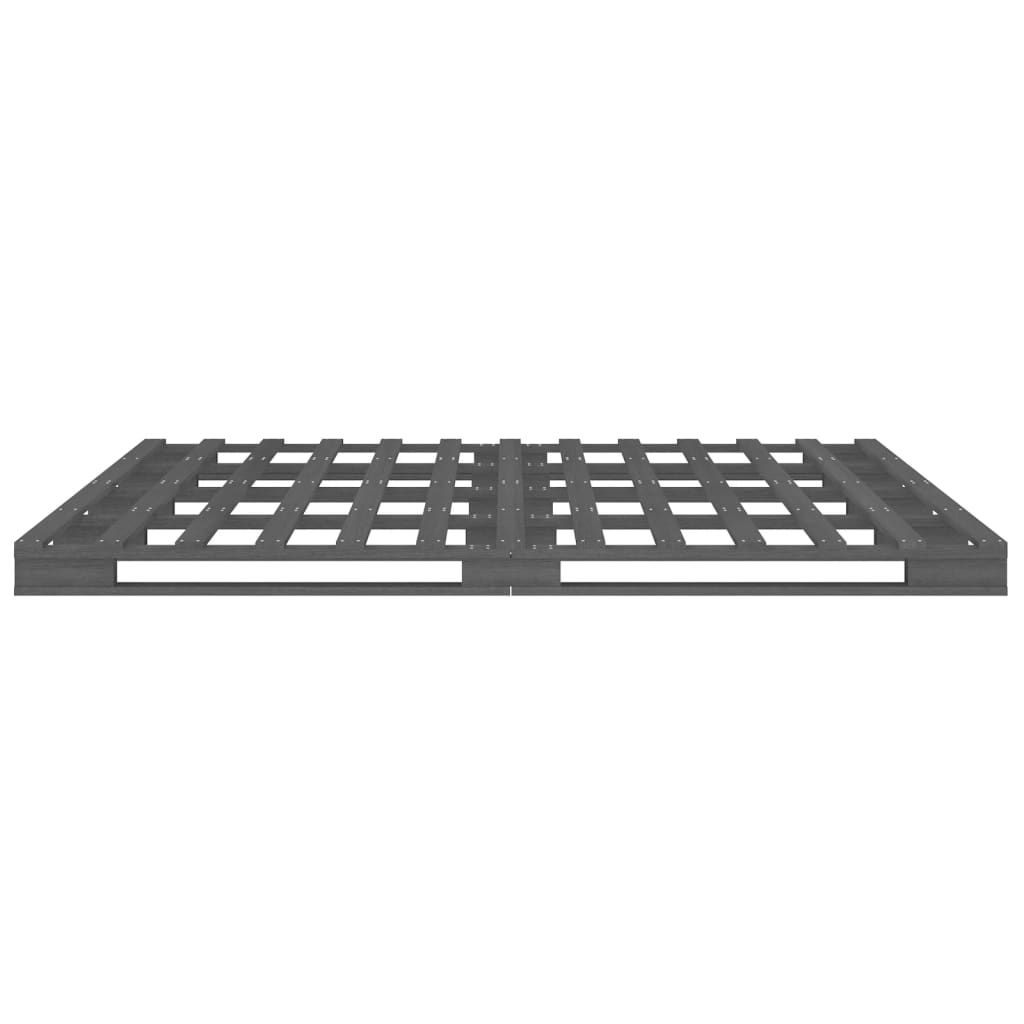 Krevet od paleta sivi 200 x 200 cm od masivne borovine