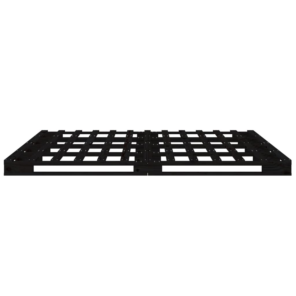 Krevet od paleta crni 120x190 cm od masivne borovine bračni