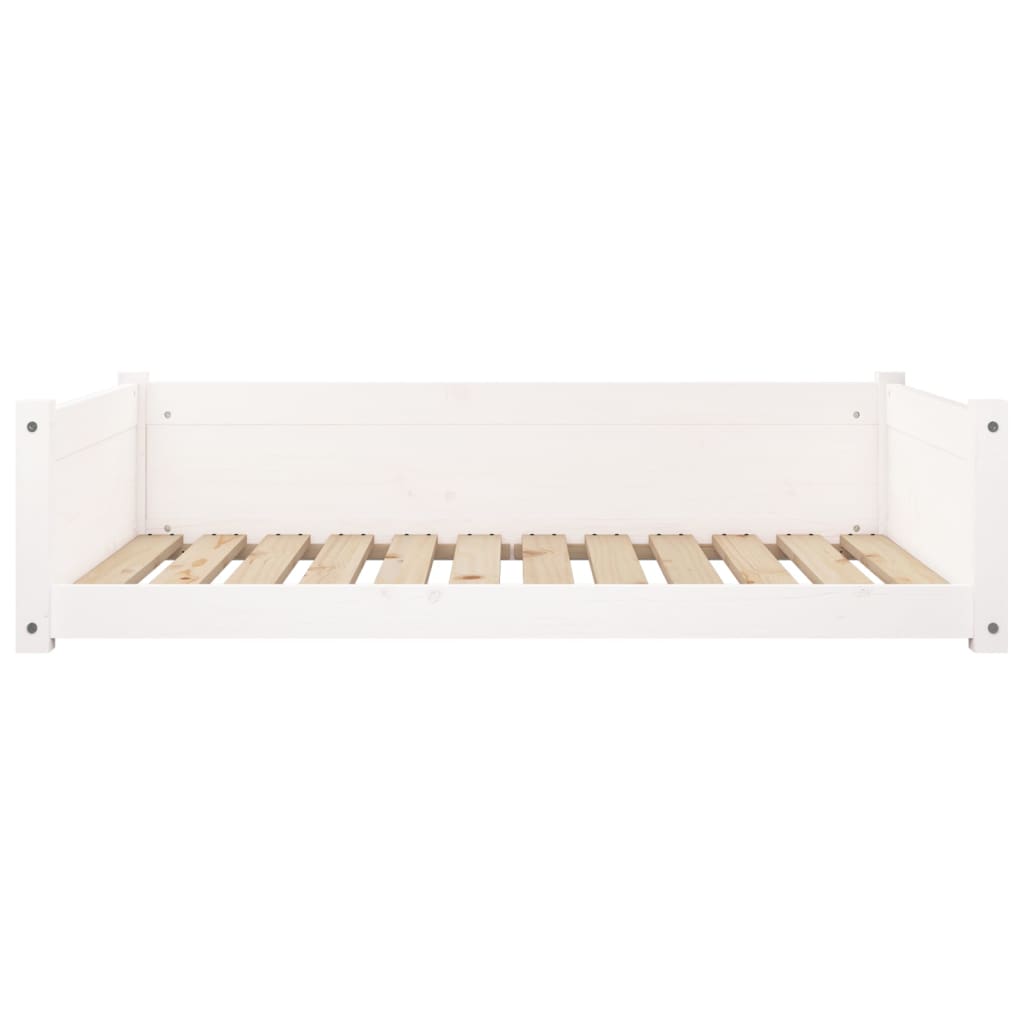 Krevet za pse bijeli 105,5x75,5x28 cm od masivne borovine