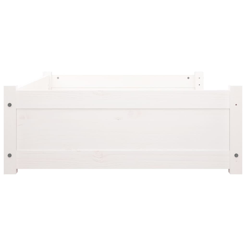 Krevet za pse bijeli 105,5x75,5x28 cm od masivne borovine