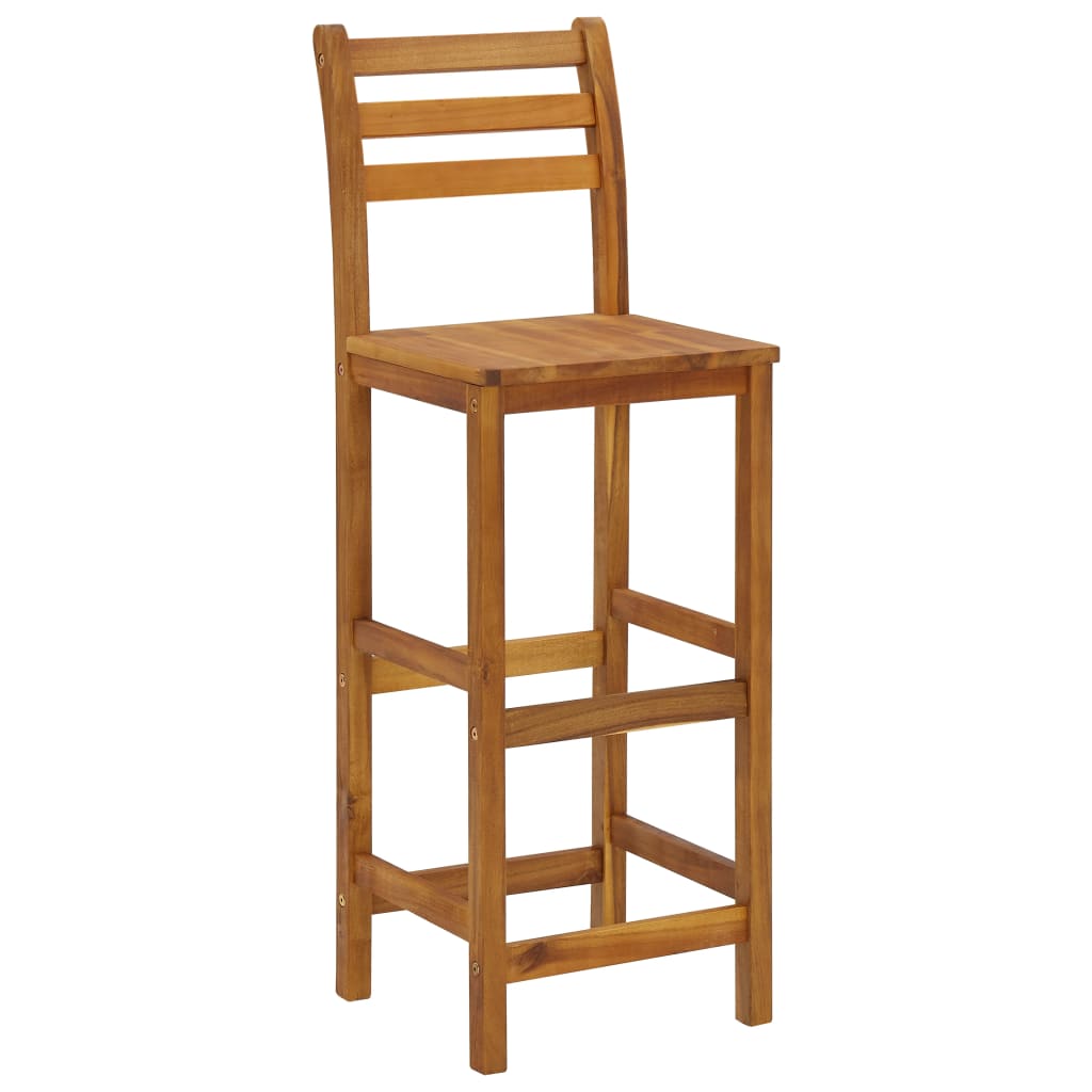 3-dijelni vrtni barski set od masivnog bagremovog drva