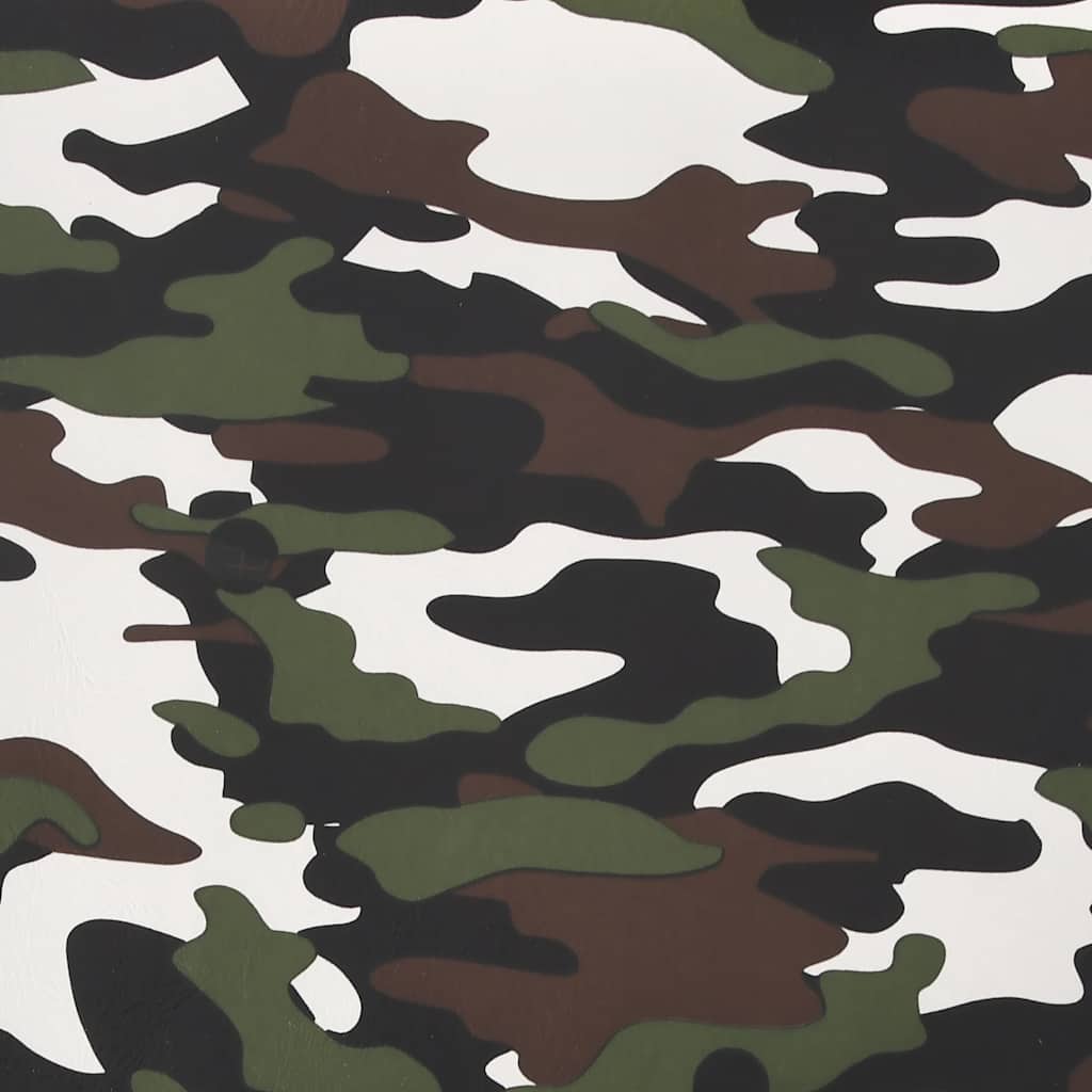 Masažna igraća stolica s osloncem crno-maskirna od umjetne kože