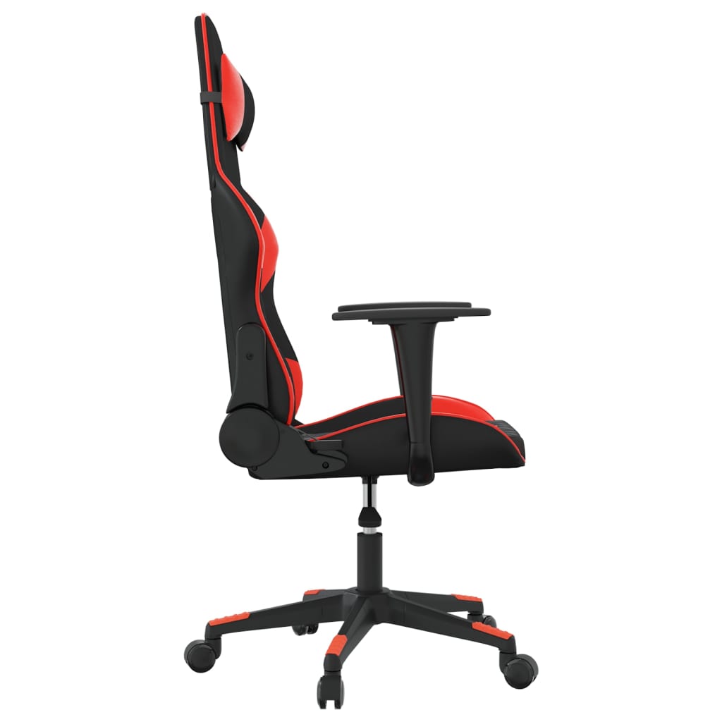 Masažna igraća stolica crno-crvena od umjetne kože