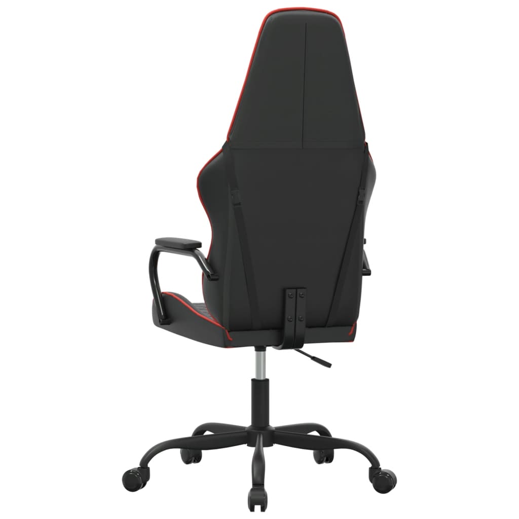Masažna igraća stolica crveno-crna od umjetne kože