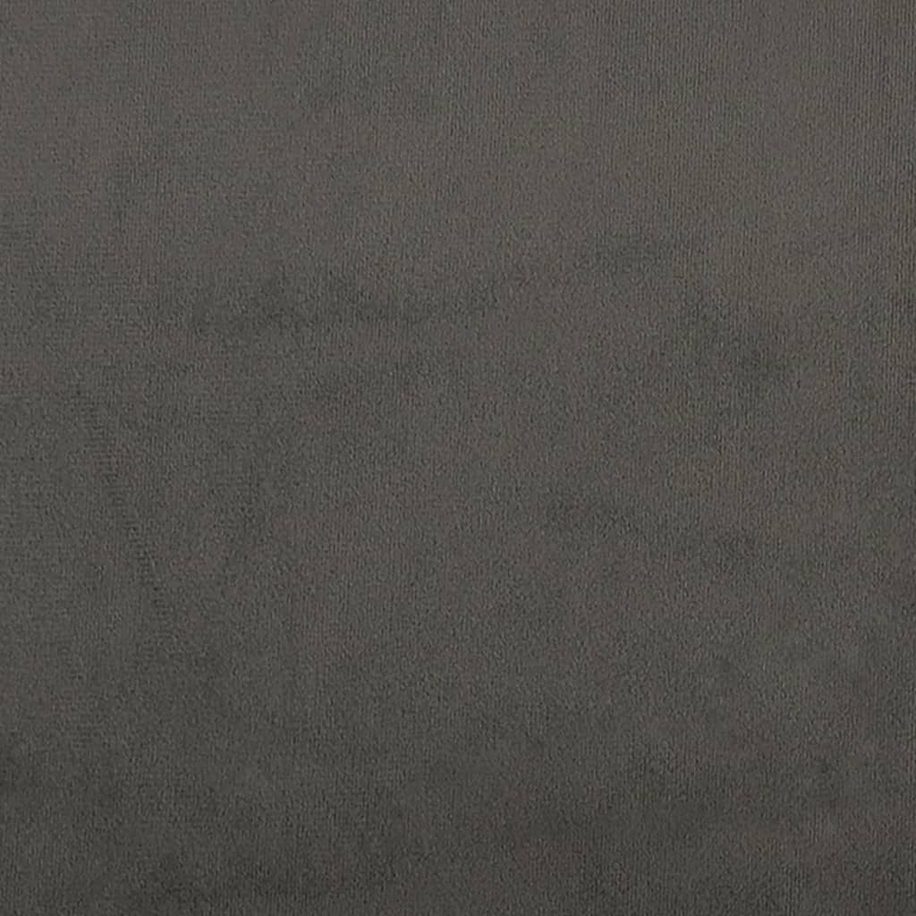 Uzglavlje tamnosivo 100x5x78/88 cm baršunasto