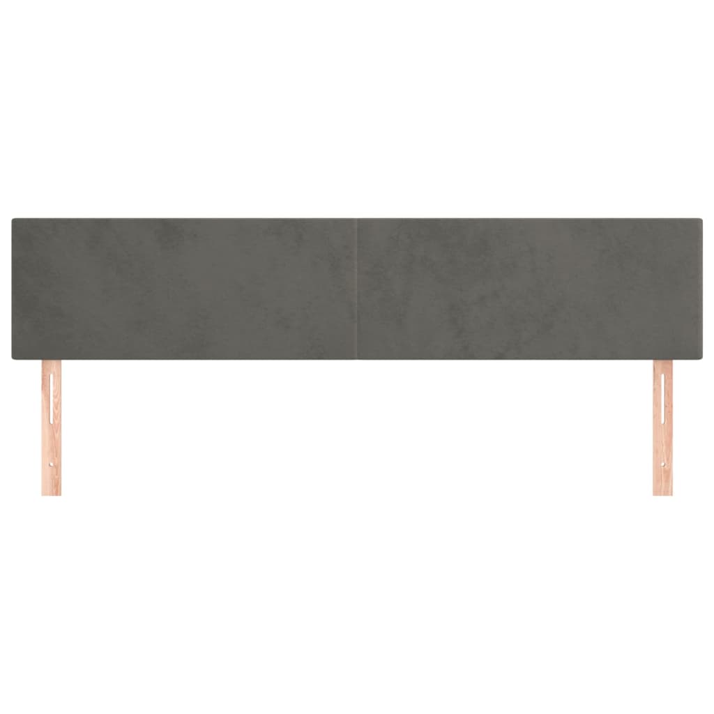 Uzglavlja tamnosiva 160x5x78/88 cm baršunasta